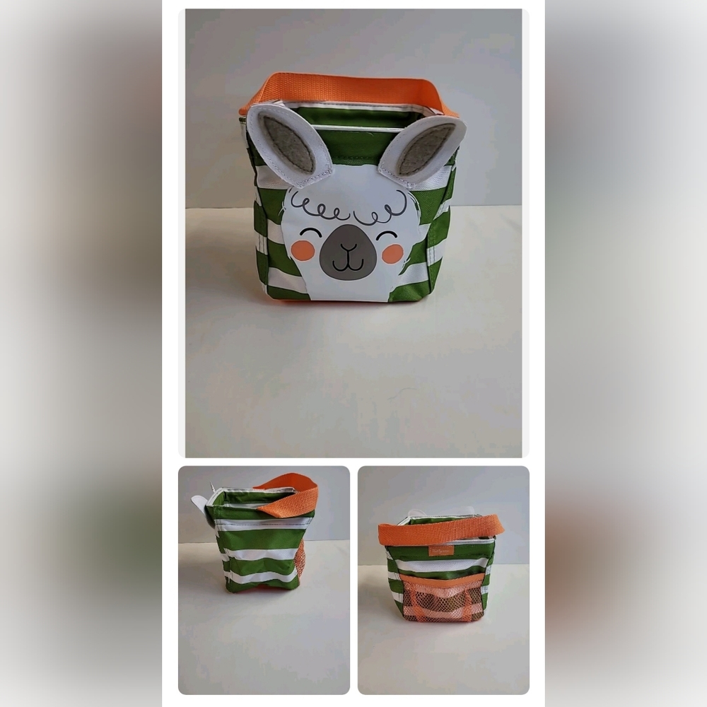Thirty One Bags Littles Carry All llama green melon stripes square mini…